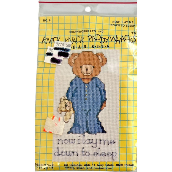 Cross Stitch Kits Lot of 2 Graphworks Knick Knack Paddy Whacks Bear Vintage NOS - Picture 3 of 4